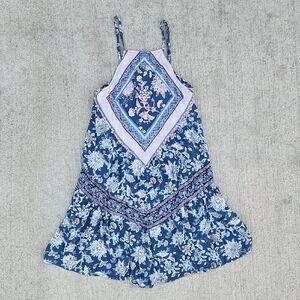 American Eagle Boho Floral Ruffle Tiered Sundress Size XS Hippie Bohemian Easter